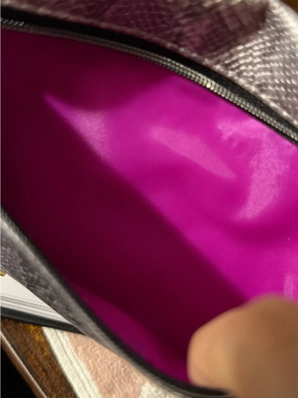 Ipsy Silver Textured Wristlet Clutch